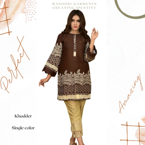 Kurti Salwar Kameez Casual de Alta Calidad para Mujer, Hecho en Pakistán, de Seda, Algodón, Rayón, Viscosa y Lino - Product Image 1