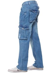 Trousers Heavy Duty <b>Work</b> Casual Big Tall Denim Pants Mens Cargo <b>Jeans</b> with Multi Pockets High Quality Cargo Trousers - Product Image 4