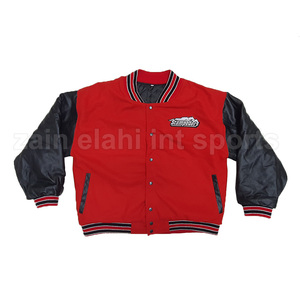 Servicio OEM Precio razonable Nueva Sublimación elegante Impreso Varsity Chaquetas con mangas de cuero Mejor Letterman Chaqueta de invierno - Product Image 6