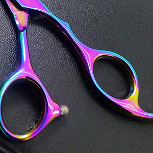 Ciseaux de coiffure pour femmes/hommes/enfants, lame tranchante 6 ", acier inoxydable 420c, couleur arc-en-ciel, 1 pièce - Product Image 3