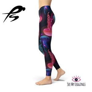 PIHA SPORTS Women Yoga Pants <b>Pockets</b> Mid Waist Tummy Control Slim Fit Anti-Bacterial Breathable Spandex/Polyester <b>Leggings</b> - Product Image 4