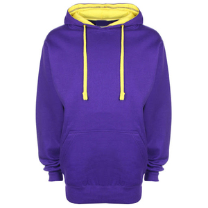 Sweat-shirts d'hiver personnalisés en molleton 100% coton pour hommes et femmes, coupe-vent, doublure contrastée, imprimé avec cordon de serrage personnalisé, col à capuche - Product Image 4