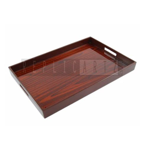 Bandeja de Servir Rectangular de Madera Premium con Asas, Plato de Exhibición para Desayuno, Mesa de Café, Comedor y Decoración del Hogar - Product Image 4
