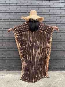 Caftán de corte holgado hecho a mano con escote en V, nueva colección, Verano - Product Image 3