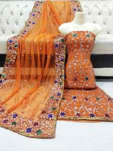 2021-2022 impresionante calidad hecha a mano pakistaní indio Gotta y Paka Tanka trajes algodón Salwar Kameez - Product Image 4