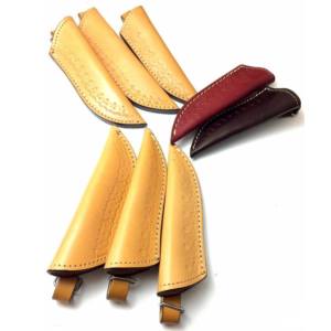 ปลอกหนังฝังลายสำหรับมีดใบมีดแบบยึดติด,ทำจากธัญพืชจำนวน8ชิ้น - Product Image 3