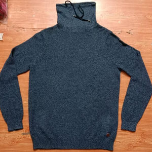 Excedente de prendas de vestir de marcas reconocidas: Suéter de cuello medio tipo funnel suave para hombre, tipo jersey, tipo pulóver, ropa exterior, lote de stock de Bangladesh - Product Image 1
