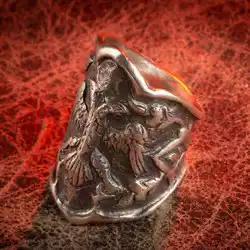 Dirilis <span class=keywords><strong>Ertugrul</strong></span> Anelli Ottomani Kayi Iyi Zihgir 925 Sterling Silver Uomini Squilla il Commercio All'ingrosso Dei Monili Turco Anello D'argento per Gli Uomini - Product Image 3