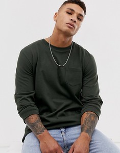 Cheap Price Plain T-Shirt With Pocket <b>Round</b> Collar Slim Fit Long Sleeve T-Shirt For Men - Product Image 2