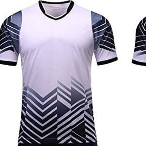 Personalized OEM Plain <b>Pink</b> and White Stripe Sublimated Soccer Jersey Uniforms - Product Image 6