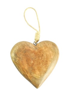 WOOD CHRISTMAS SUPPLIER HANGING ORNAMENT HIGH QUALITY CHRISTMAS <b>TREE</b> HANGING DECORATION HEART - Product Image 1