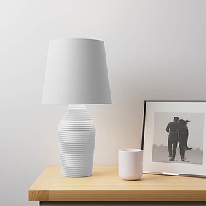 Faux Linen Fabric Table Lamp - Product Image 1