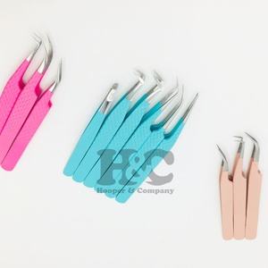 คีมคีบขนตาขนมิงค์สแตนเลสแหนบต่อขนตาโลโก้แบบยั่งยืนพร้อมการเคลือบสี - Product Image 2