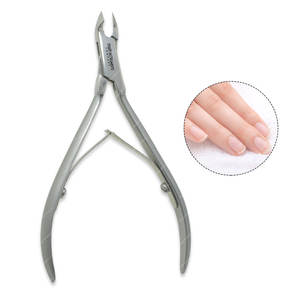 Pince à cuticules à double ressort argenté Sharpinst pince en acier inoxydable de qualité chirurgicale avec joint en boîte taille 11CM emballée dans un sac en PVC - Product Image 4