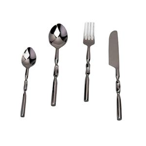 Juego de cubiertos de acero inoxidable plateado de lujo de alta calidad, juegos de cubiertos pulidos brillantes para boda, cubiertos reales para el hogar - Product Image 2