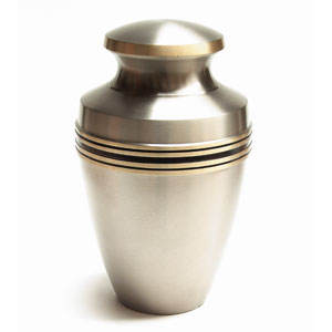Urnas de cremación de latón personalizables de alta demanda Diseño de banda de color atractivo para cenizas de adultos Recuerdos Suministros funerarios - Product Image 5