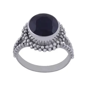 Silver Plated Jewellery Wide Original Stone Ring Cheap Vintage Black Onyx Stone Band Rings 925 Solid Silver Jewelry Suppliers 20