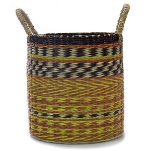 Cestas de Almacenamiento de Seagrass Hechas a Mano, Estilo Nórdico Bohemio, Ecológicas, Diseño Circular Colorido, para Guardar Objetos - Product Image 1