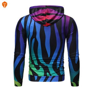 Mens cotton blended fleece sports pull over hoodie - Product Image 3