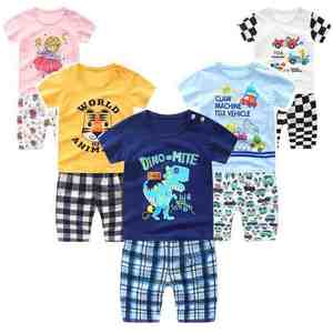Conjuntos de ropa informal para niñas de alta calidad Nuevo diseño Soft Shell Print manga corta Diversos artículos de Bangladesh - Product Image 1