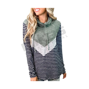 เสื้อฮู้ดแขนยาวสีล้วนสำหรับผู้หญิง,เสื้อแบบสวมหัวลำลองทรงหลวมพิเศษแบบสั่งตัด - Product Image 3