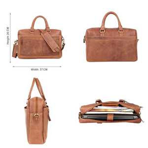 Mallette moderne en cuir de qualité supérieure pour hommes et femmes sac d'ordinateur portable d'affaires - Product Image 5