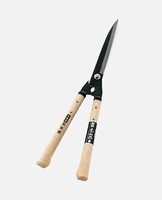 Hounen Cisailles japonaises de haute qualité pour haies et pelouses, lame en acier Yasuki, poignée antidérapante en bois, modèle HT-2060, fabriqué au Japon