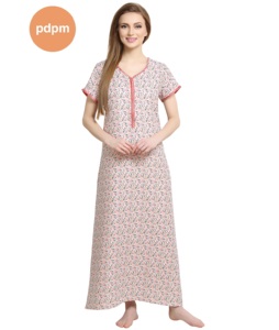 Camisón de algodón para mujer - Product Image 1