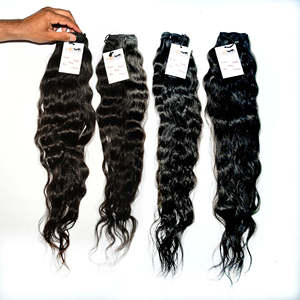 Extensión de cabello humano ondulado, mechones sueltos de alta calidad, cabello indio sin procesar, con cutícula Virgen sin procesar - Product Image 1