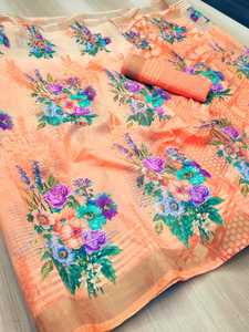 Très belle tenue décontractée sari imprimé avec chemisier indien femmes porter sari vente en gros pour les femmes magasin Surat Alphanumero - Product Image 3