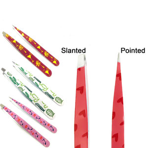 Pinzas de Precisión para Cejas de Acero Inoxidable, Ecológicas y Duraderas, con Punta Inclinada, Herramientas de Belleza para Suministro y Distribución en Salones - Product Image 1