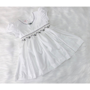 White/pink/blue Smocking Pairs Smocking Dress Patterns Made in Vietnam - Product Image 2