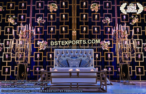การตกแต่งเวทีใน Tamilian พร้อมวัดมานารายเวทีงานแต่งงาน,เวที Manvarai สีทองและ Mandap Srilankan Wedding Manavarai Temple Stage - Product Image 6