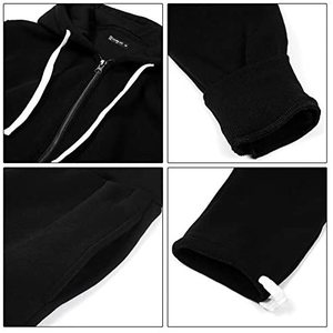 ชุดวอร์มผ้าแบบมีฮู้ดผ้าหนาเฮฟวี่เวทสำหรับผู้ชาย,ชุดวอร์มแบบดึงเชือกสองชิ้นไม่มีรอยยับ - Product Image 4