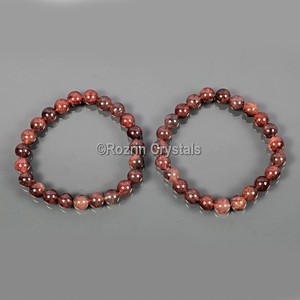 Get Online Cherry Quartz Energy Gemstone <b>Bracelet</b> : Cherry Quartz Energy Gemstone <b>Bracelet</b> For Sale - Product Image 1