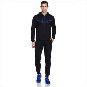 Survêtement de sport pour hommes en coton polaire, de haute qualité, personnalisé, vente en gros, ensemble 2 pièces à capuche et fermeture éclair, 2020 - Product Image 3