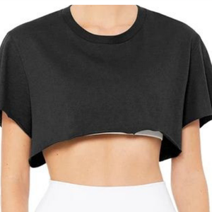 Camiseta corta ajustada transpirable más barata para mujer, camiseta recortada sexy de manga corta - Product Image 2