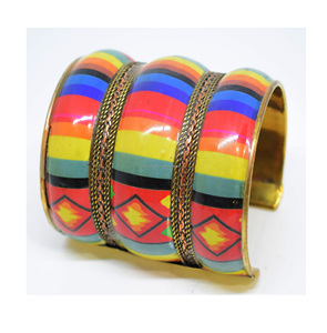 2025 Maine Conjunto de Joyería para Fiesta Holi: Brazalete Ajustable Grabado con Láser de 3mm, Pulsera Gruesa con Cierre y Joyería con Diseño Impreso - Product Image 1