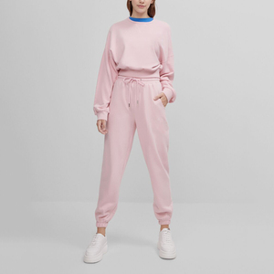 Sweat-shirt OEM 2026 100% coton, personnalisé, à manches longues, pull-over pour femme, crop top, sweat à capuche - Product Image 4