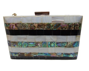 Handmade clutch bag Metal frame purse wallet sling bag bridal bags - Product Image 1
