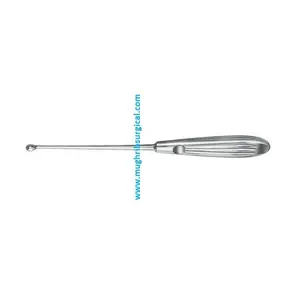 Halle Bone curette with hollow Handle malleable shaft oval no.3 21 cm Surgical Instruments Manufacturer And Exporter