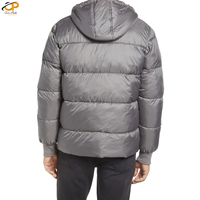 Blouson d'hiver matelassé pour homme, nouveau design, effet bulle brillant, chaud, rembourré, col à capuche, imperméable et coupe-vent