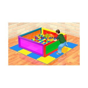 Aire de jeu pour piscine de balles 1.4x1.4x0.6 mètres, dispositif softplay pour enfants - Product Image 1