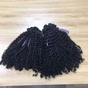 Extensions de cheveux naturels Remy ondulés — queen beauty,, Double trame fabriquée à la Machine, de haute qualité, pour hommes et femmes, vente en gros - Product Image 5