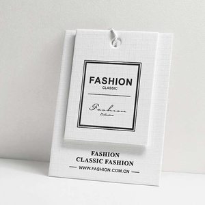 Etiqueta colgante de cartón mate personalizada, <span class=keywords><strong>folleto</strong></span> en relieve para accesorios de ropa, etiqueta de cartón de papel especial para ropa - Product Image 2