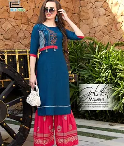 Trajes de estilo paquistaní salwar kameez sharara de alta calidad, trajes de señora de último diseño