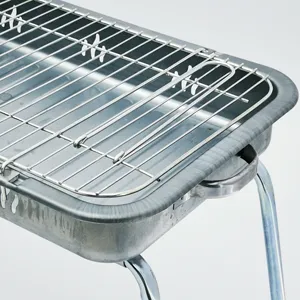 galvanized portable barbeque grill, wholesale outdoor charcoal bbq grill