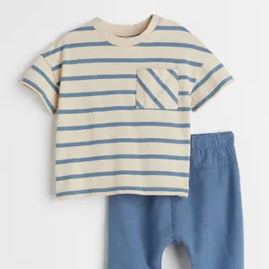 New Arrival Toddler Boys Tom and Jerry Pajamas Casual Suit Top Stripes Pants Kids Baby Clothing 100% Cotton Set