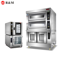 Four à pâtisserie Combi Bake à deux étages avec machine à lever, four à deux étages avec machine à lever pour le pain