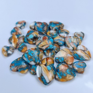 ผู้จัดจำหน่ายขายส่งหินมุกทองแดงสีฟ้าครามรูปหัวใจ หินกึ่งมีค่าธรรมชาติสำหรับทำเครื่องประดับ ราคาขายส่ง ODM OEM - Product Image 2